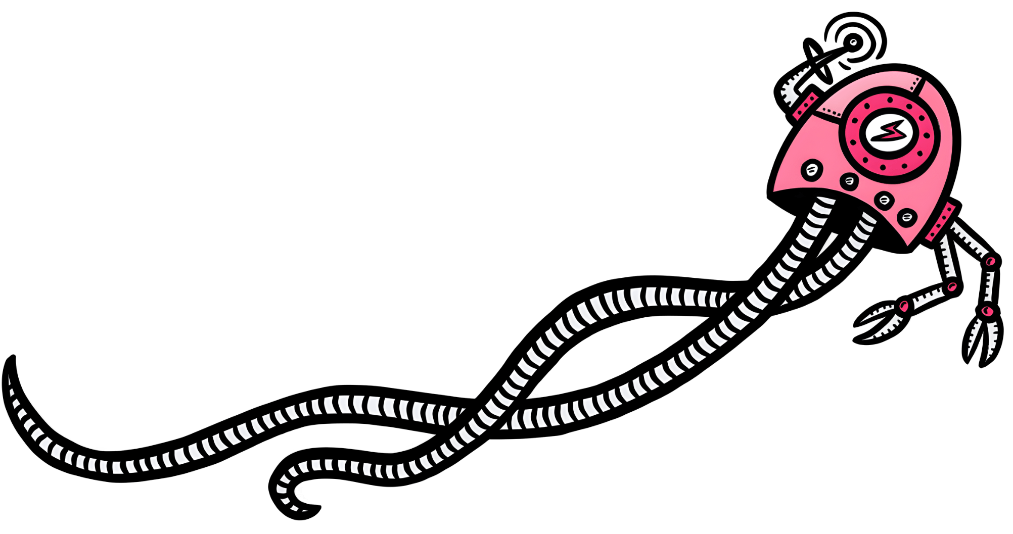 Squid-looking robot floating